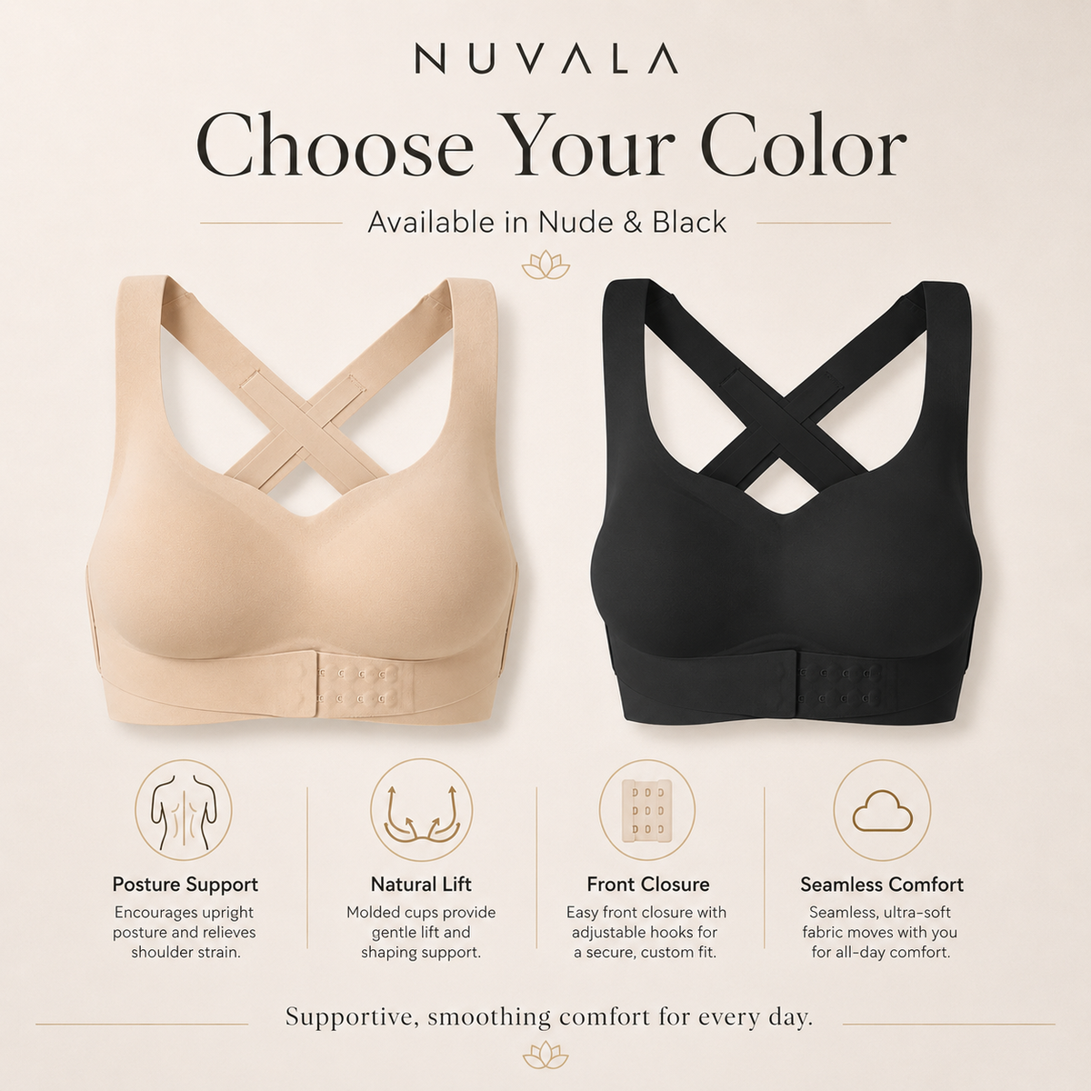 Nuvala Align: Posture Correcting Bra