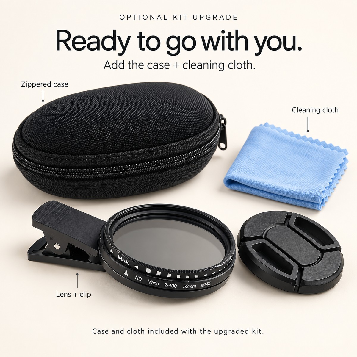 Nuvala Shade: Clip-On Variable ND Filter for Phone Cameras