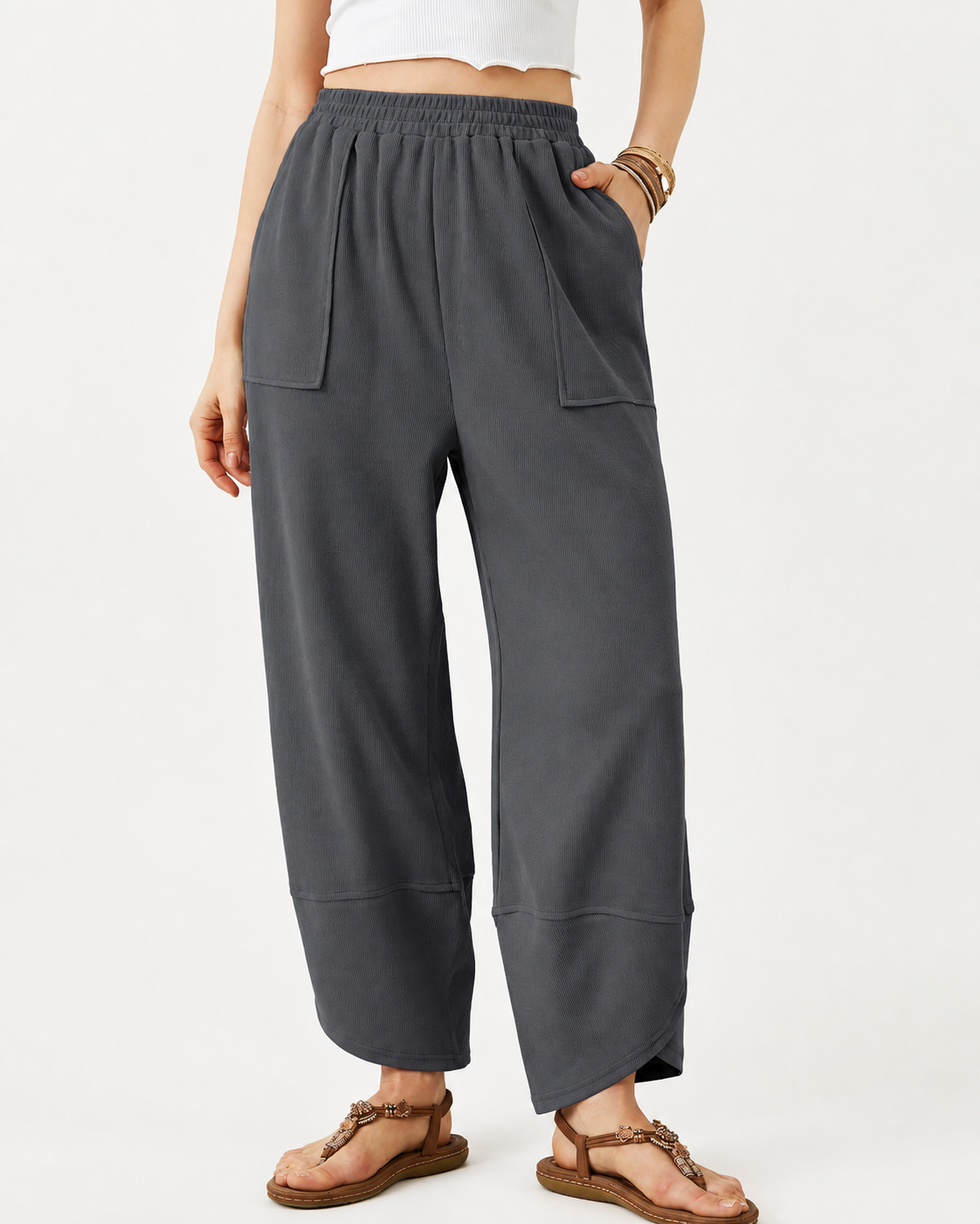 Nuvala Drift: Wide-Leg Palazzo Pants with Pockets