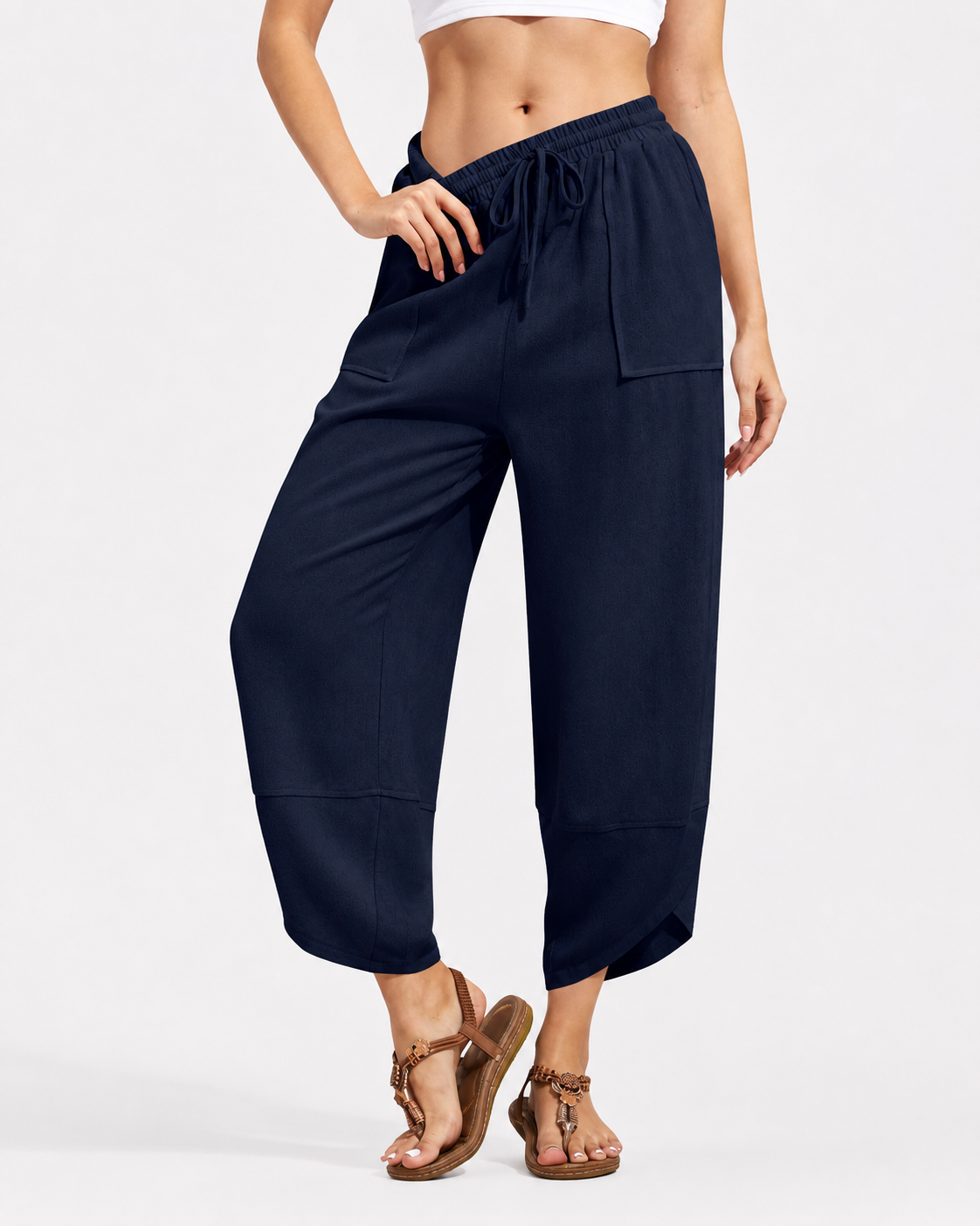 Nuvala Drift: Wide-Leg Palazzo Pants with Pockets