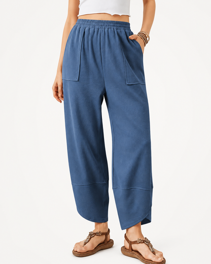 Nuvala Drift: Wide-Leg Palazzo Pants with Pockets