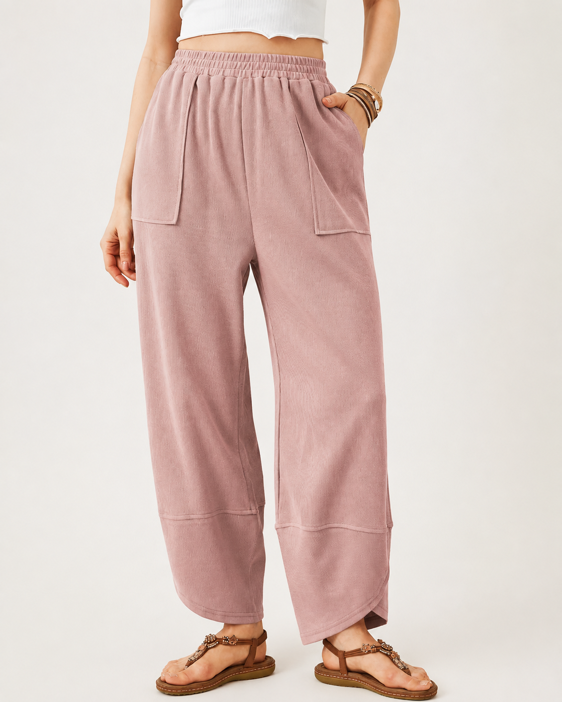 Nuvala Drift: Wide-Leg Palazzo Pants with Pockets