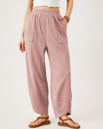 Nuvala Drift: Wide-Leg Palazzo Pants with Pockets
