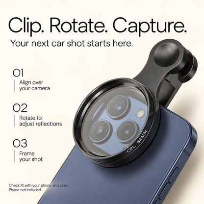Nuvala Glare: Clip-On CPL Filter for Phone Cameras