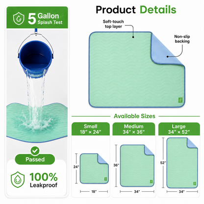 Nuvala Dry: Washable Reusable Underpads